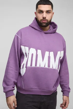 Boohoo Grande taille - Sweat à capuche oversize à coutures contrastantes homme - - XXXL
