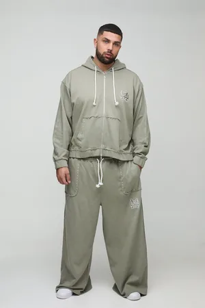 Boohoo Grande taille - Survêtement oversize avec sweat à capuche homme - - XXXL