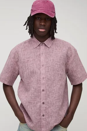 Boohoo Chemise oversize rayée à manches courtes homme - - S