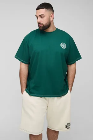 Boohoo Grande taille - Ensemble oversize imprimé avec t-shirt et short homme - - 2XL