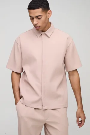 Boohoo Chemise oversize plissée à manches courtes homme - - S