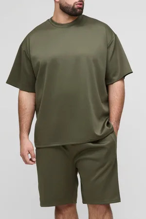 Boohoo Grande taille - Ensemble oversize avec t-shirt et short homme - - 2XL