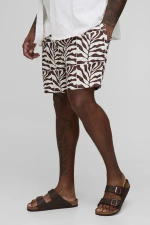 Boohoo Grande taille - Short de bain mi-long à imprimé palmier homme - - 2XL