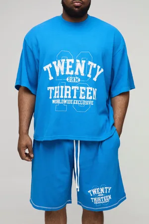 Boohoo Grande taille - Ensemble oversize imprimé avec short homme - - 2XL