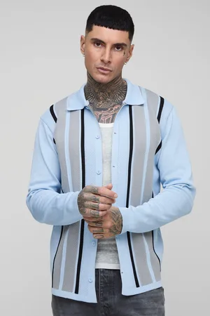 Boohoo Tall - Cardigan rayé en maille homme - - 2XL