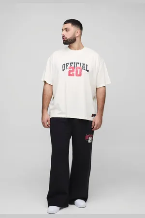 Boohoo Grande taille - Ensemble universitaire avec t-shirt et jogging homme - - XXXL