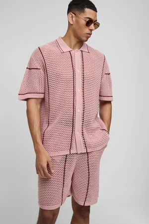 Boohoo Ensemble en maille côtelée à rayures homme - - S