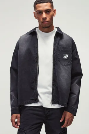 Boohoo Chemise oversize zippée en jean homme - - L
