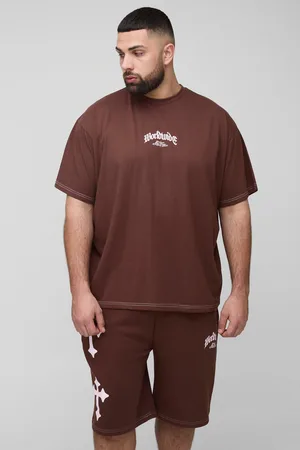Boohoo Grande taille - Ensemble oversize à imprimé croix homme - - 2XL