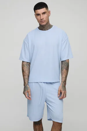 Boohoo Tall - Ensemble oversize texturé avec t-shirt et short homme - - 2XL