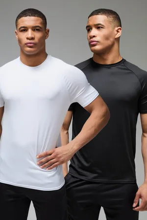 Boohoo Lot de 2 t-shirts de sport à manches raglan - MAN Active homme - - S
