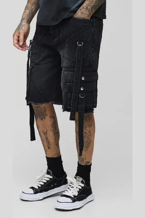 Boohoo Tall - Short cargo large en jean homme - - 36