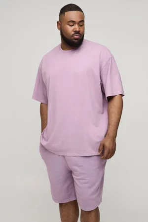Boohoo Grande taille - Ensemble oversize délavé avec short homme - - 2XL