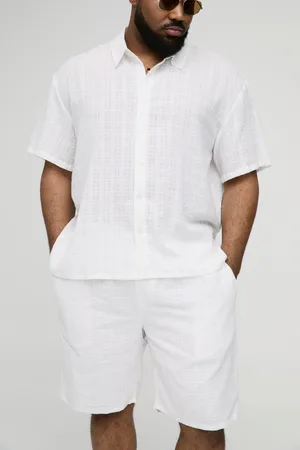 Boohoo Grande taille - Ensemble oversize texturé avec short homme - - XXXL