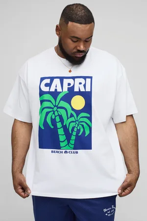 Boohoo Grande taille - T-shirt oversize à imprimé Capri homme - - 2XL