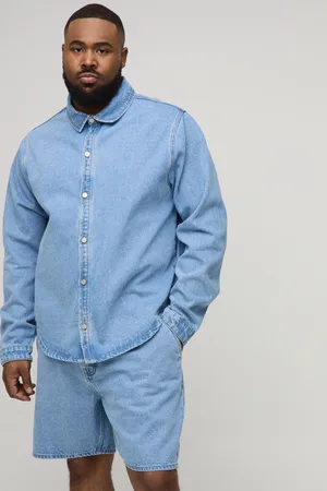 Boohoo Grande taille - Ensemble avec chemise et jort homme - - XXXL