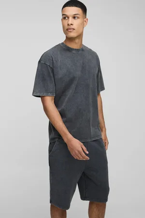 Boohoo Tall - Ensemble oversize délavé avec short homme - - 2XL