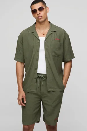 Boohoo Ensemble oversize en lin à broderie L