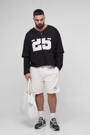 Boohoo Grande taille - T-shirt oversize universitaire à manches longues homme - - 2XL