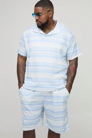 Boohoo Grande taille - Ensemble texturé avec short homme - - 2XL