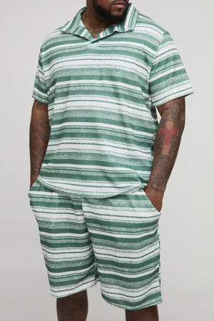 Boohoo Grande taille - Ensemble texturé avec short homme - - 2XL