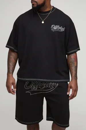 Boohoo Grande taille - Ensemble oversize à coutures contrastantes - Official homme - - 2XL