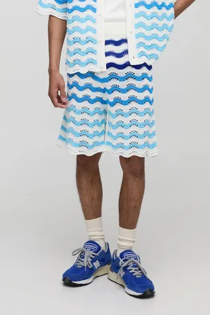 Boohoo Short ample en crochet à rayures homme - - S
