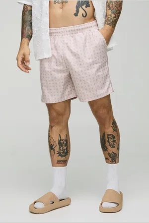 Boohoo Short de bain mi-long à motif homme - - S