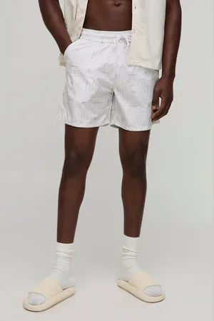 Boohoo Short de bain mi-long à motif homme - - S