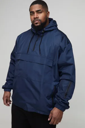 Boohoo Grande taille - Coupe-vent oversize à col zippé homme - - 2XL