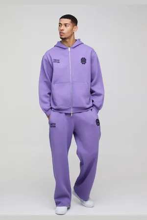 Boohoo Sweat à capuche oversize zippé et broderie étoile homme - - S