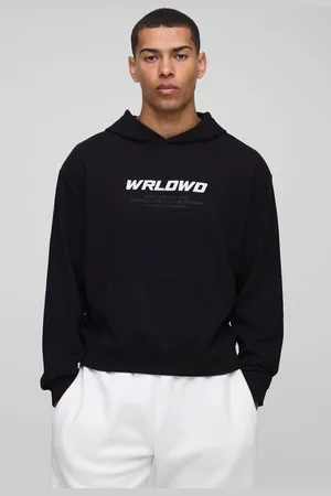Boohoo Sweat à capuche oversize imprimé homme - - S