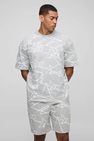 Boohoo Ensemble oversize à imprimé étoile avec t-shirt et short homme - - S
