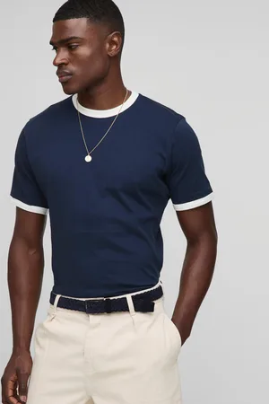 Boohoo T-shirt à col ras-du-cou homme - - S