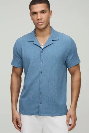 Boohoo Chemise plissée à manches courtes homme - - S