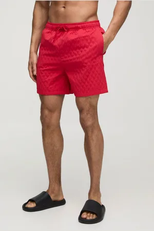 Boohoo Short de bain mi-long texturé homme - - S