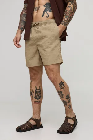 Boohoo Short de bain mi-long à carreaux homme - - S