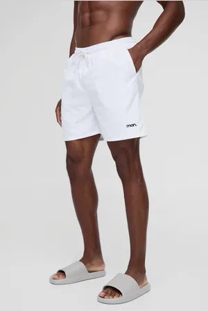 Boohoo Short de bain mi-long à logo homme - - S