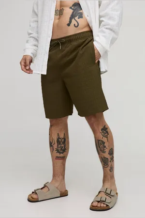 Boohoo Short de bain long à carreaux homme - - S