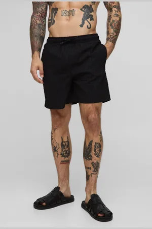 Boohoo Short de bain mi-long à carreaux homme - - S