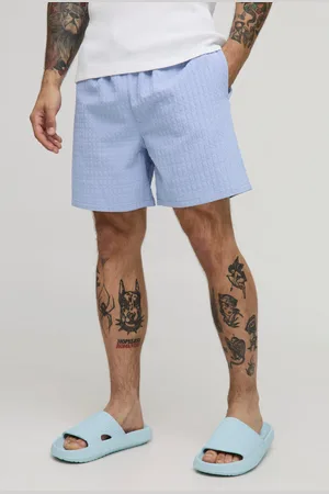 Boohoo Short de bain mi-long à carreaux homme - - S