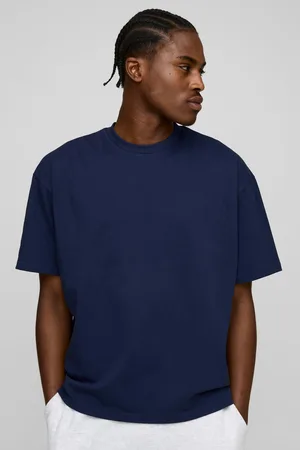 Boohoo T-shirt basique oversize à col ras-du-cou homme - - S
