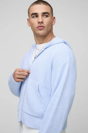 Boohoo Sweat à capuche oversize côtelé homme - - S
