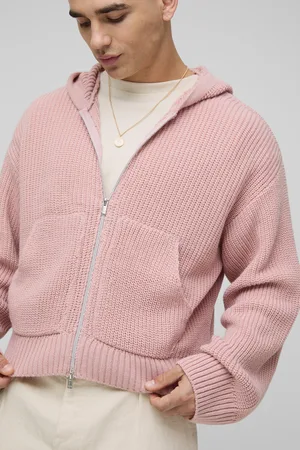 Boohoo Sweat à capuche oversize côtelé homme - - S