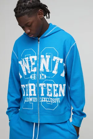 Boohoo Sweat à capuche oversize universitaire homme - - S
