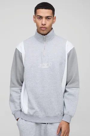 Boohoo Sweat oversize color block à col montant - MAN homme - - S