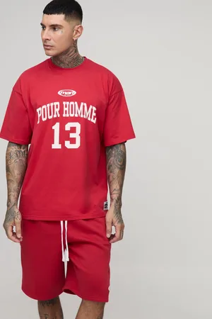 Boohoo Tall - Ensemble oversize imprimé avec t-shirt et short homme - - 2XL