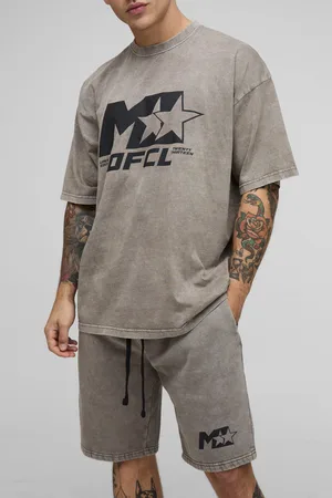 Boohoo Ensemble oversize délavé à imprimé étoile homme - - S