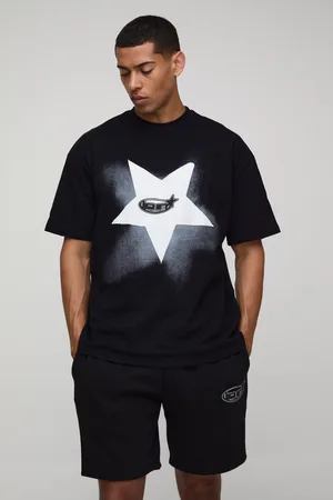 Boohoo Ensemble oversize à écusson BM avec t-shirt et short homme - - S