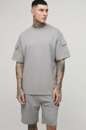 Boohoo Tall - Ensemble utilitaire avec t-shirt et short cargo homme - - 2XL